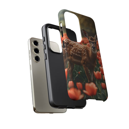 Fawn Among Tulips Samsung Galaxy Case