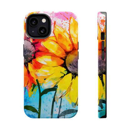 Bold Watercolor Sunflowers - MagSafe iPhone Series Case