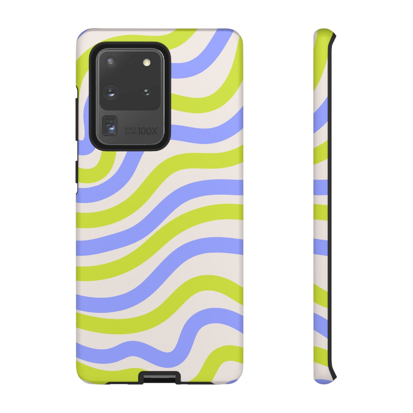Neon Wave Samsung Galaxy Case – Bold Dual-Layer Protection with 70s-Inspired Vibe