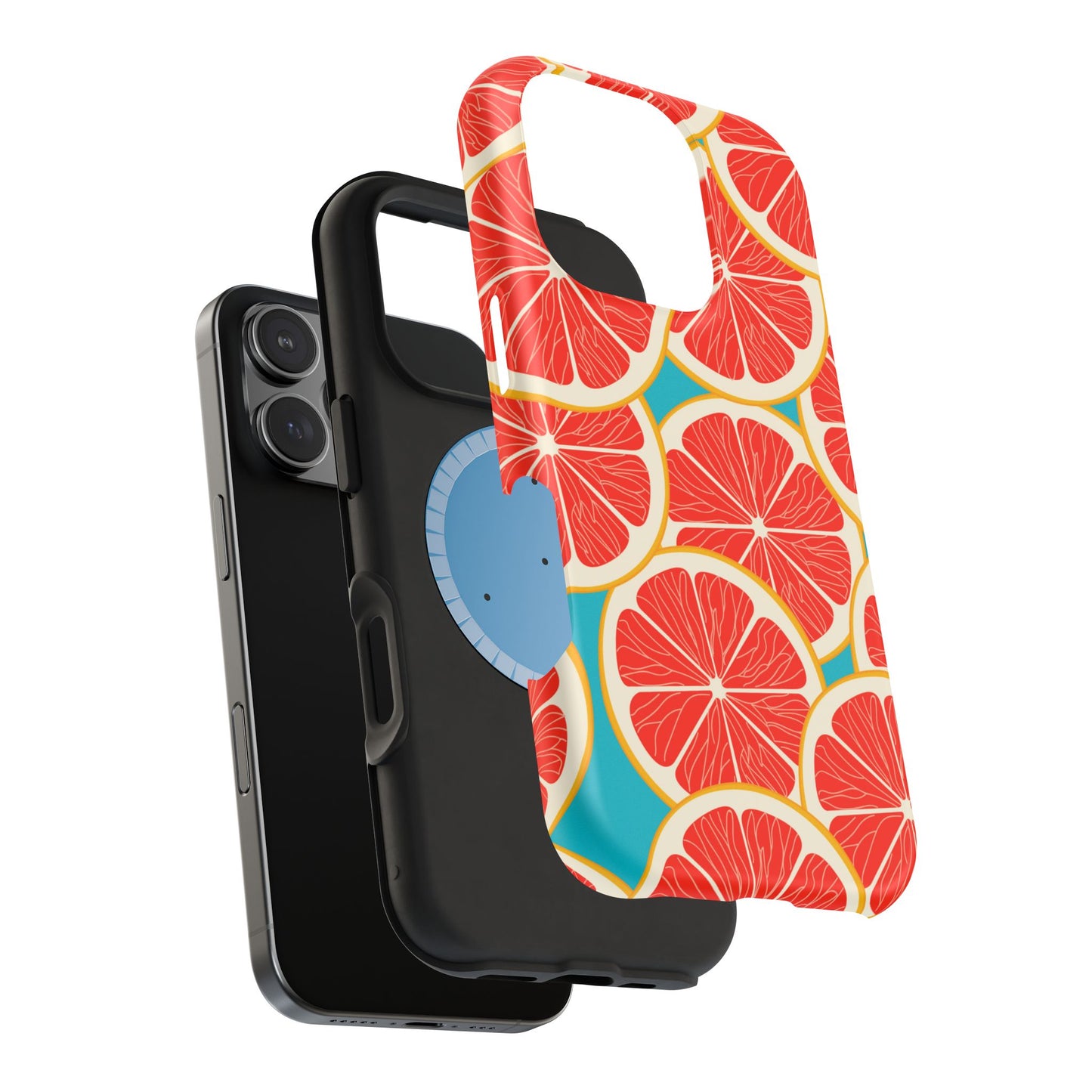 Ruby Grapefruit Pop Tough MagSafe iPhone Case – Vibrant Citrus Design, Shock-Resistant Protection