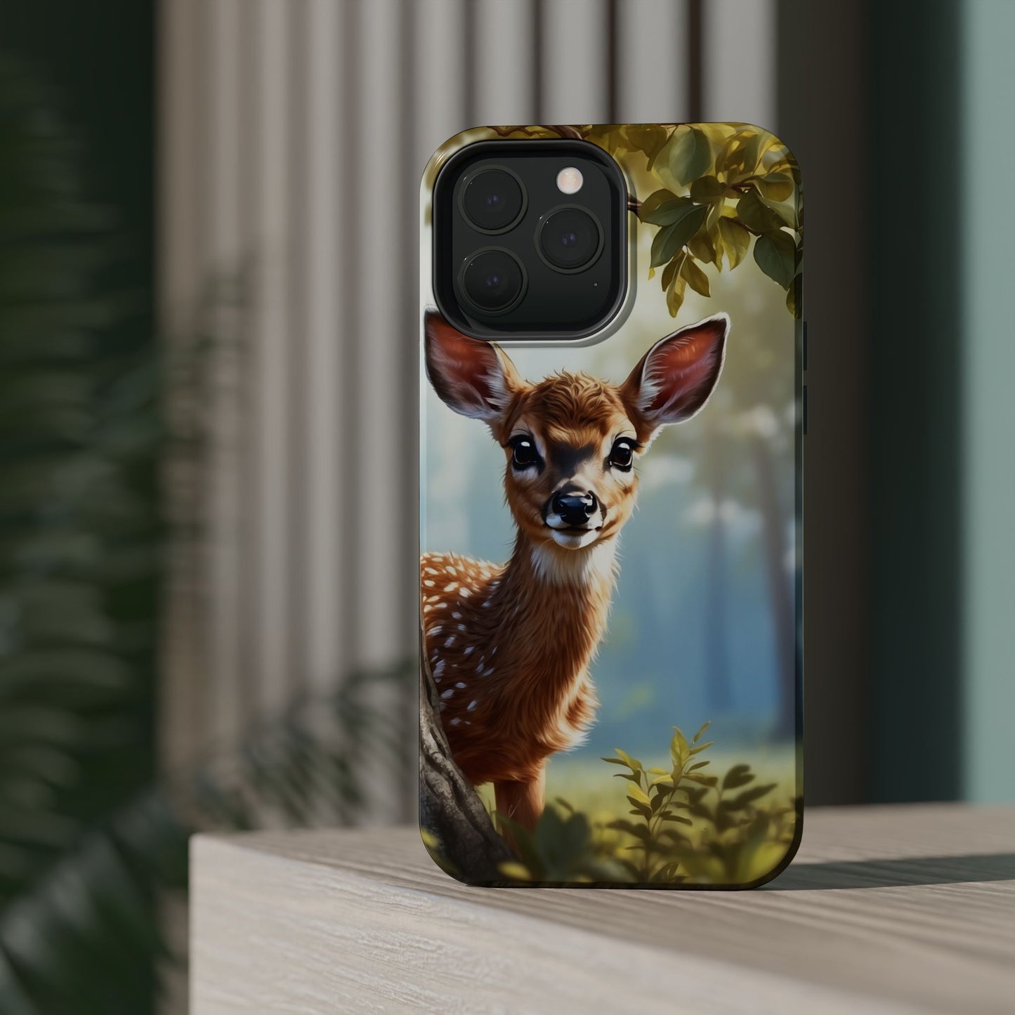 Whimsical Fawn in a Sunlit Forest MagSafe iPhone Case