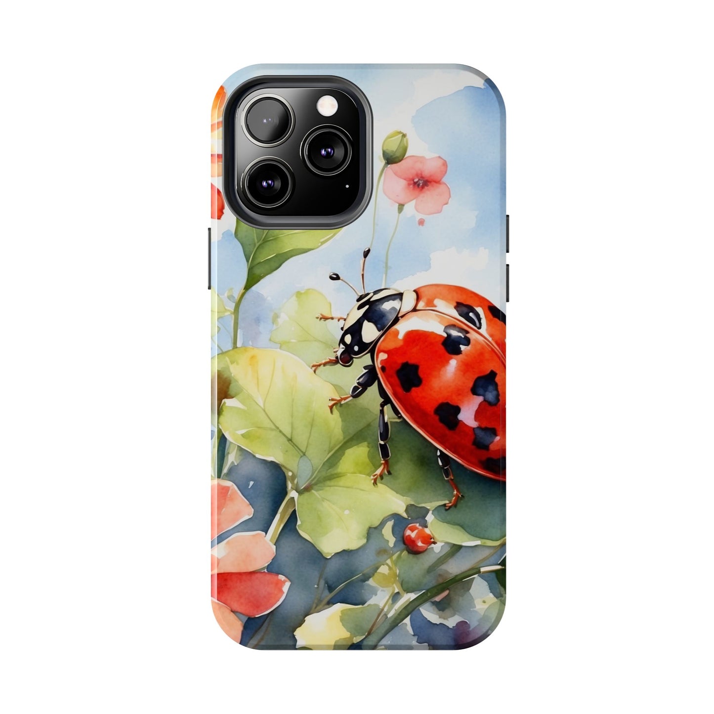 Watercolor Ladybug & Poppy Fields - iPhone Series Case