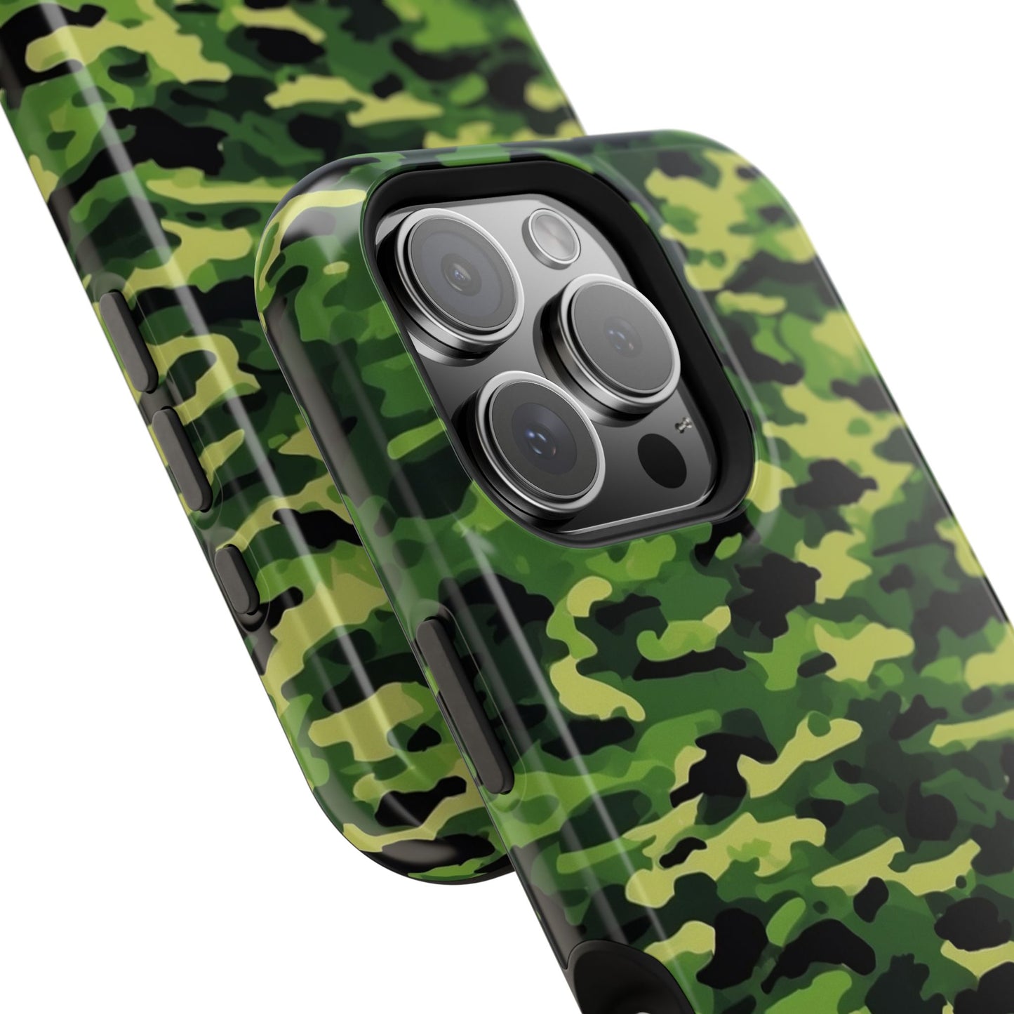 Green Woodland Camouflage – MagSafe iPhone Case, Slim and Shockproof