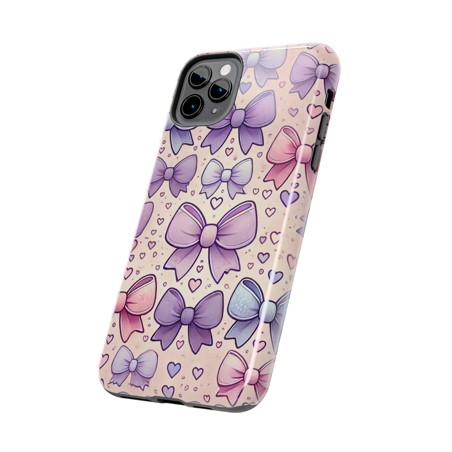 Pastel Bow iPhone Case - Cute Girly Pattern Protective Cover