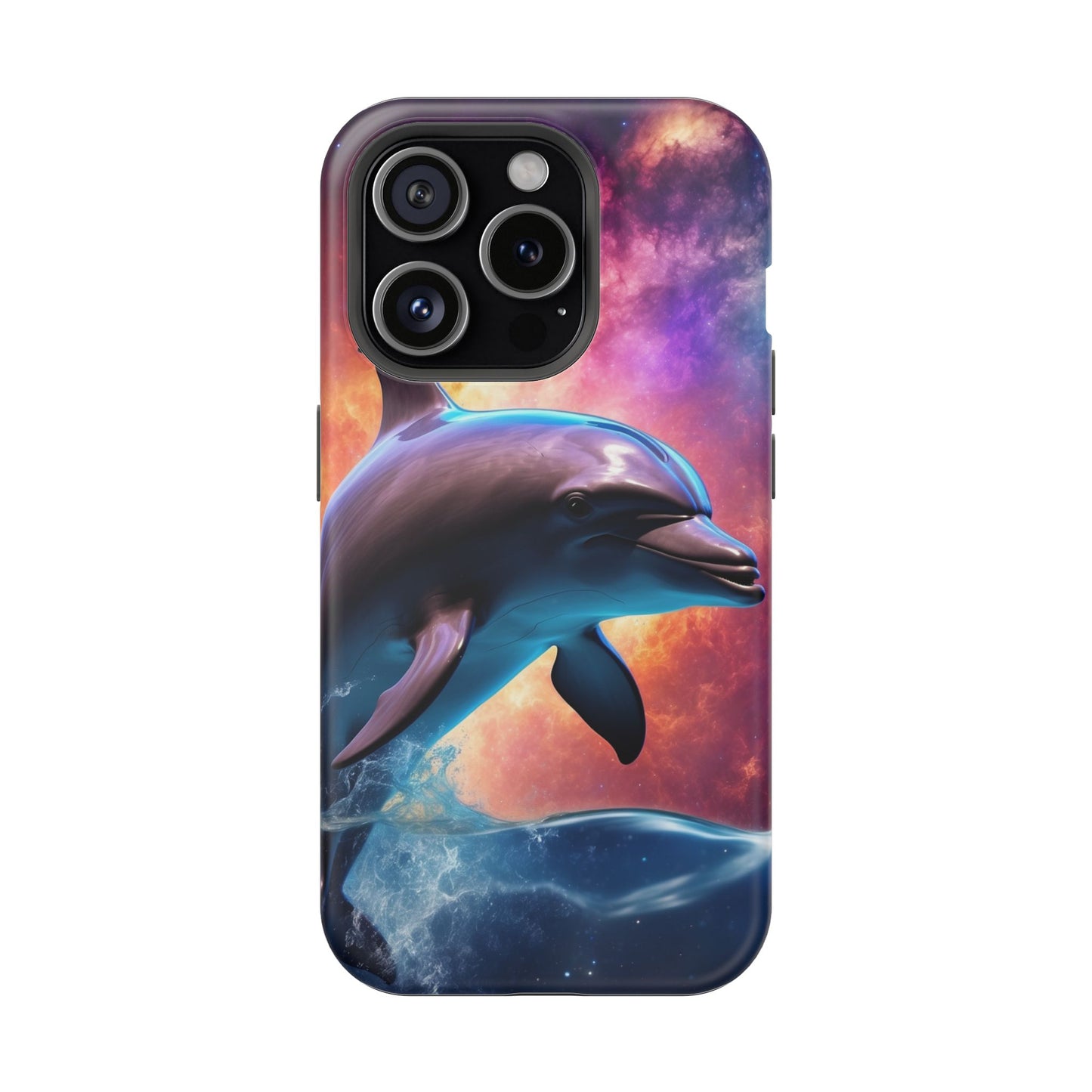 Cosmic Dolphin Galaxy Art - MagSafe-Compatible Case