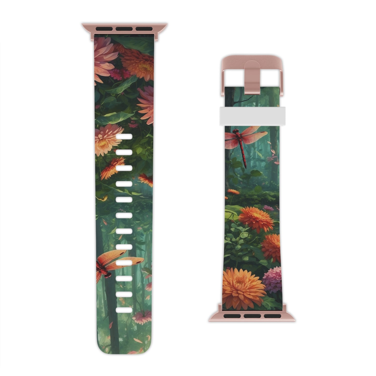 Enchanted Forest Dragonflies & Blossoms Apple Watch Band