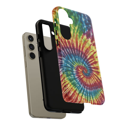 Colorful Retro Tie-Dye Samsung Galaxy Case – Spiral Rainbow Design