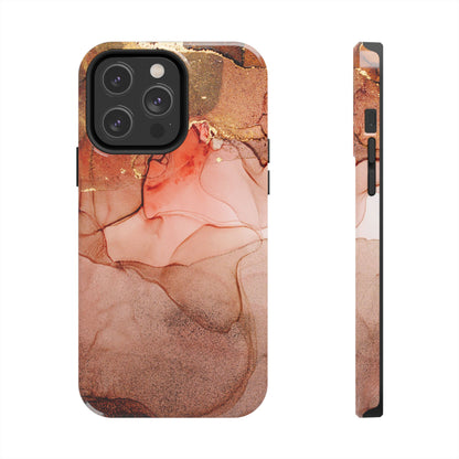 Ruby Red Marble Samsung Galaxy Case - Elegant Red Marble with Gold Accents