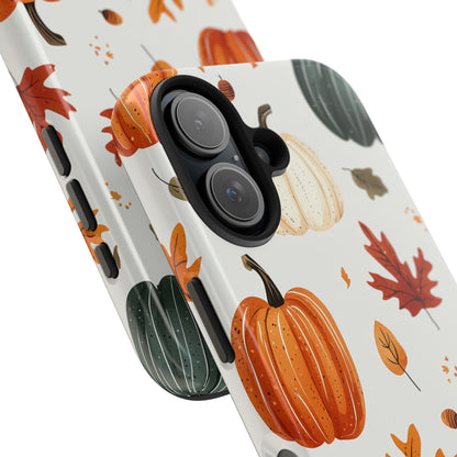 Autumn Pumpkin iPhone Case – Fall Leaves and Harvest Design