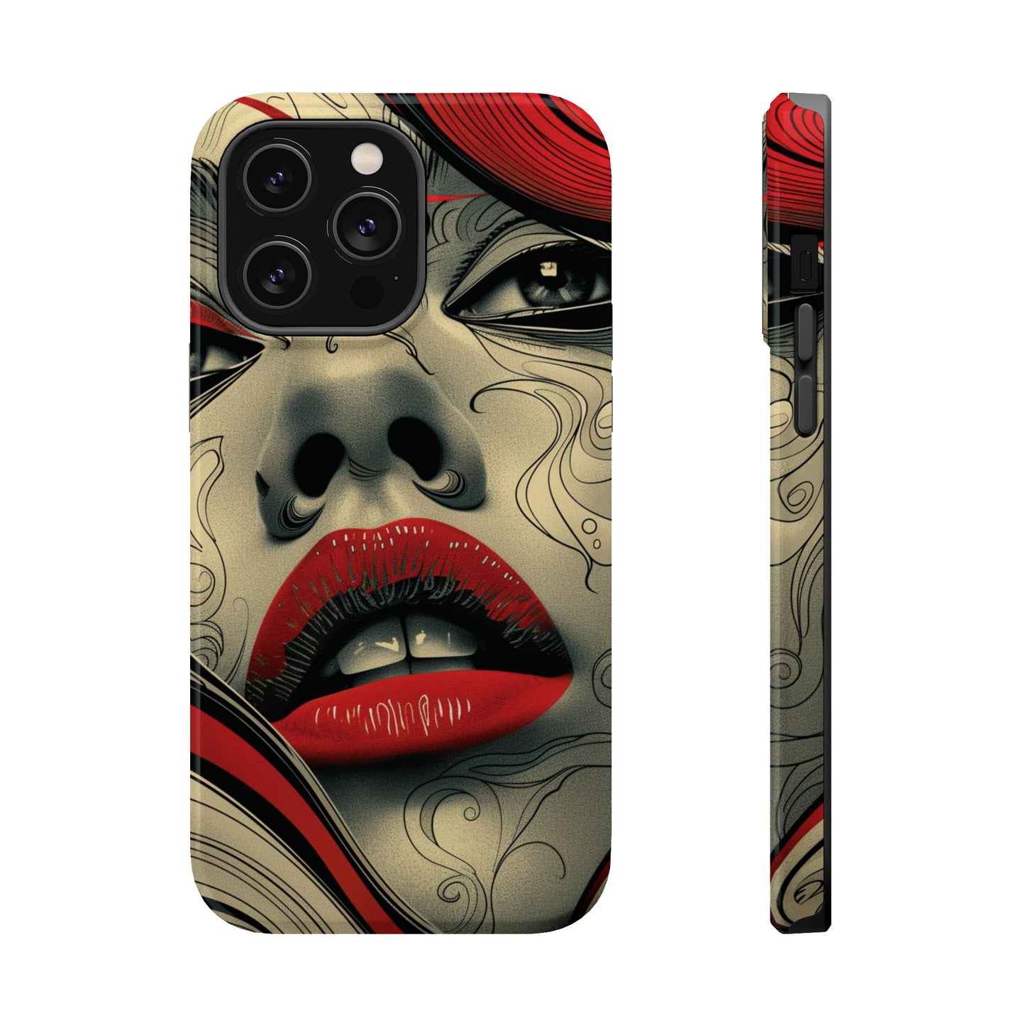 Bold Beauty Red Lips iPhone Case