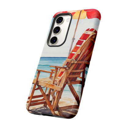 Beach Bliss Samsung Galaxy Case – Relaxing Seaside Chair and Umbrella Design