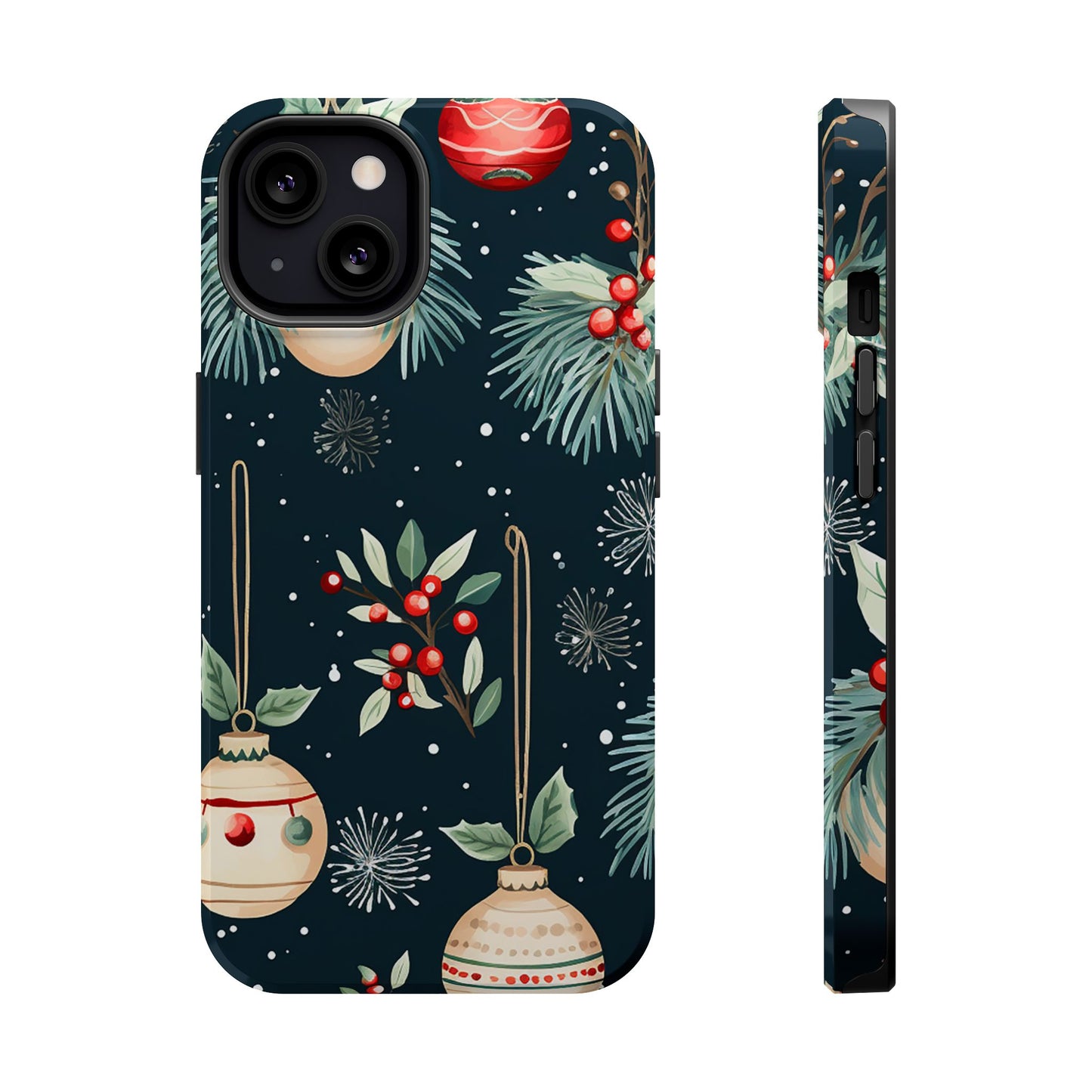 Elegant Christmas Ornaments and Pine - MagSafe iPhone Series Case