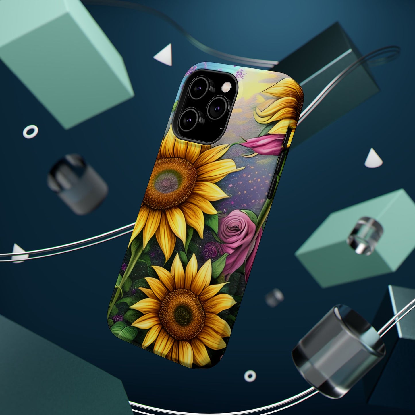 Whimsical Sunflower & Rose Garden - MagSafe iPhone Series Case