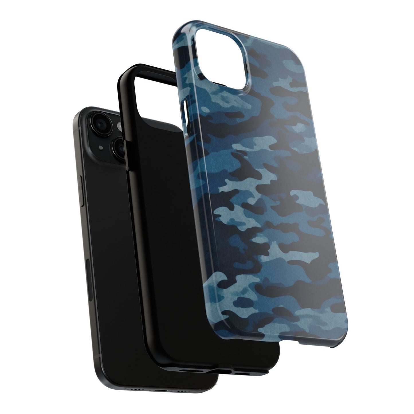 Dark Blue Camouflage – Stylish and Durable iPhone Case for Everyday Use