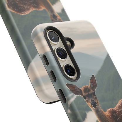 Majestic Fawn Overlooking Mountain Vista Samsung Galaxy Case