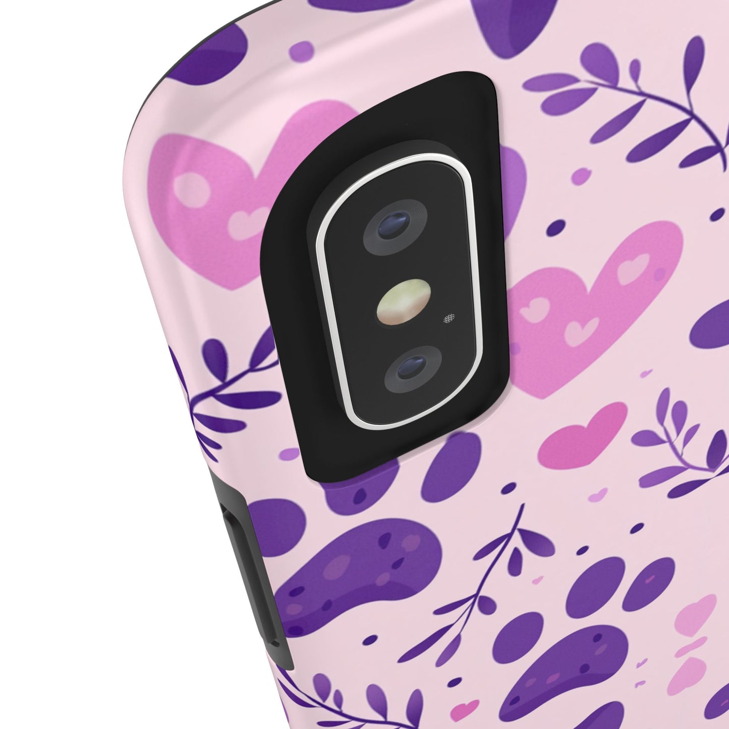 Pastel Paw Print iPhone Case - Cute Pet-Themed Floral Protective Cover