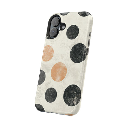 Vintage Polka Dot MagSafe iPhone Case - Retro Abstract Protective Cover