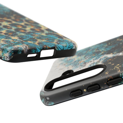 Turquoise Paisley Cowhide Leopard - Samsung Galaxy Series Case