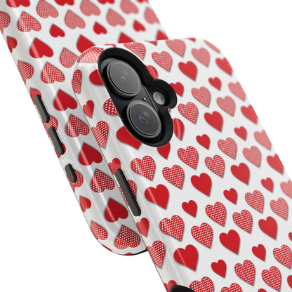 Red & Polka Dot Hearts MagSafe Case