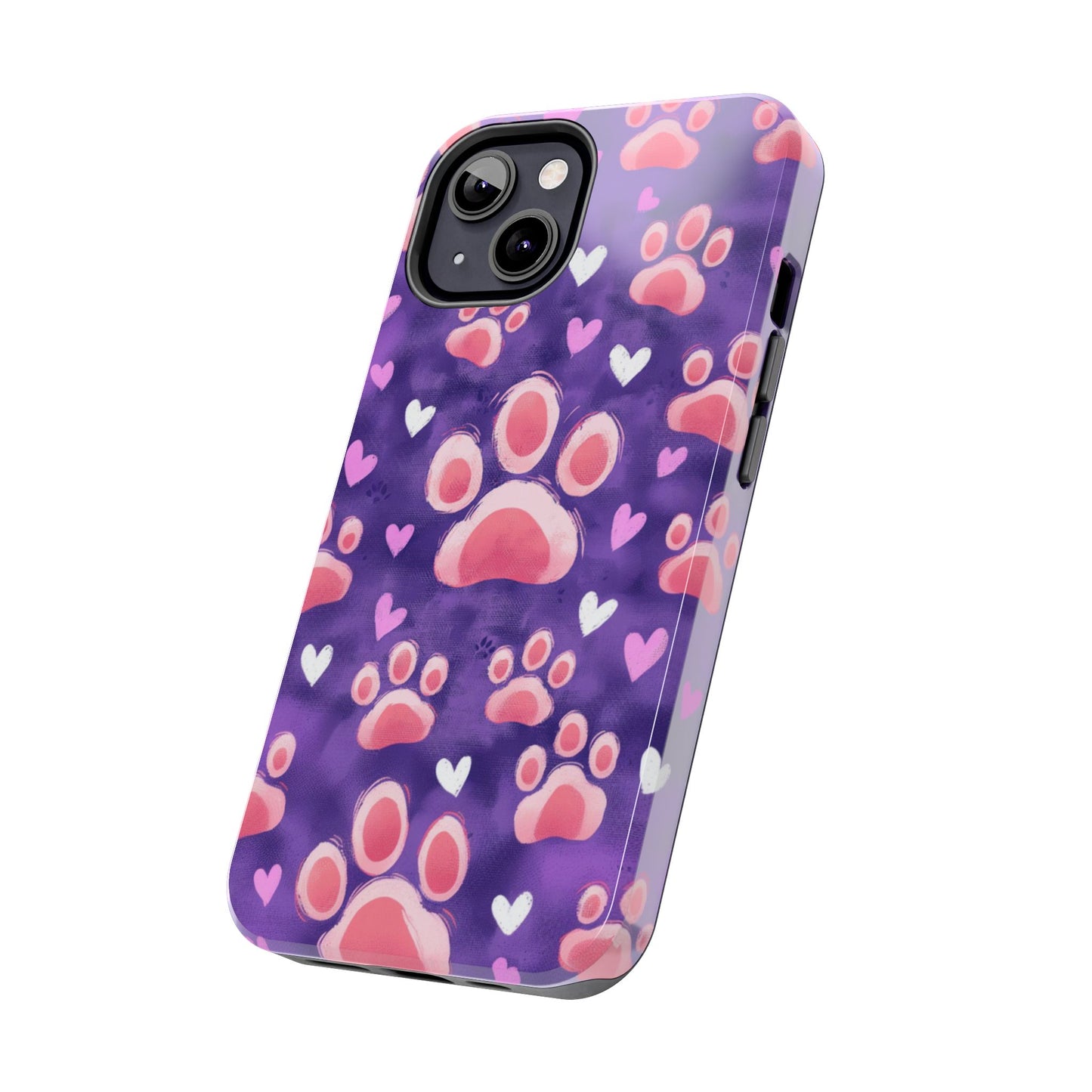 Bold Paw Print iPhone Case - Vibrant Pet-Themed Protective Cover