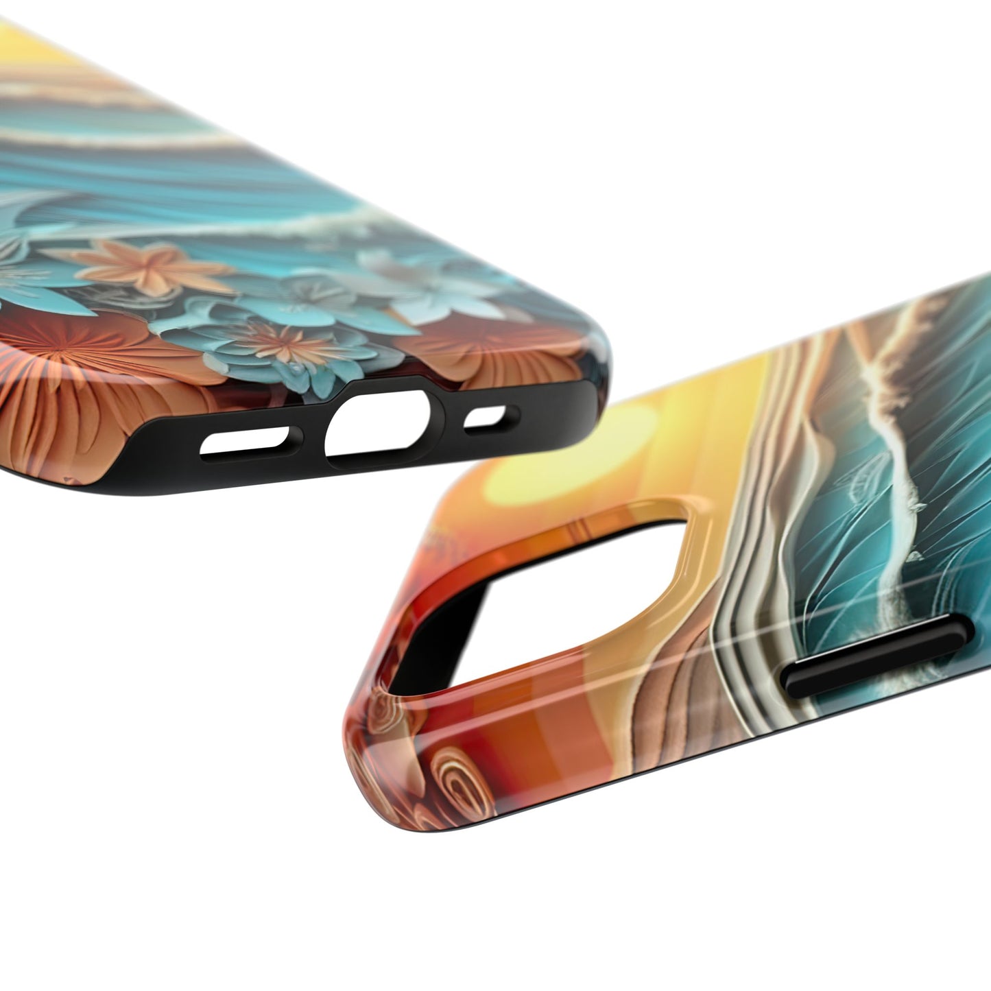 Tropical Sunset Paper Art Ocean – iPhone Series Case