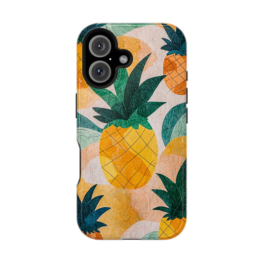 Tropical Pineapple MagSafe iPhone Case – Vibrant Fruit Design, Tough Dual-Layer Protection