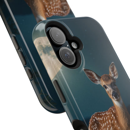 MagSafe-Compatible iPhone Case – Mystic Fawn Under the Moonlit Sky