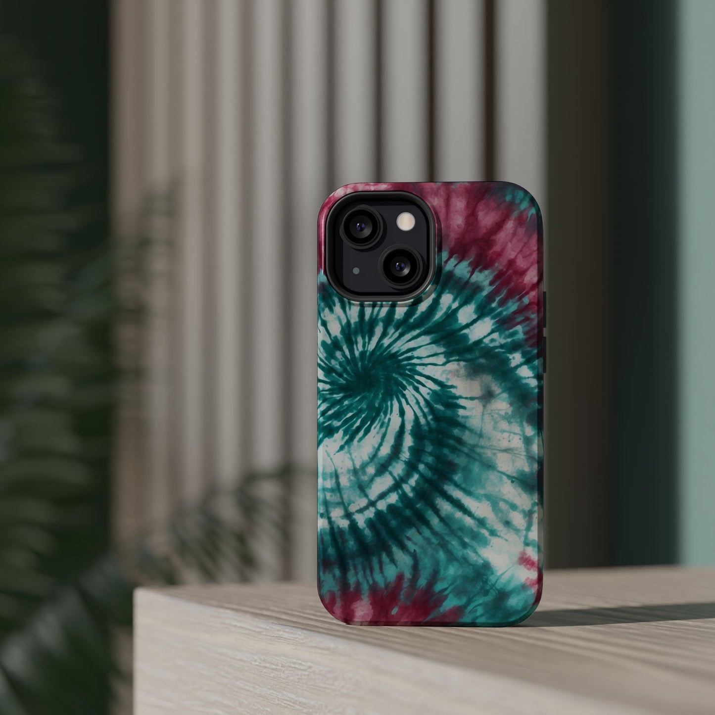 Teal and Pink Tie-Dye MagSafe Case – Stylish and Functional