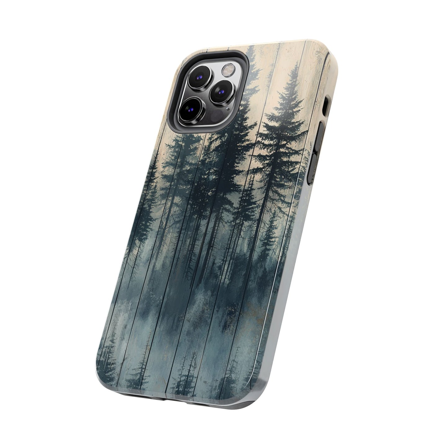 Misty Forest iPhone Case - Rustic Nature-Inspired Protective Cover