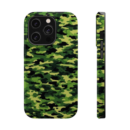 Green Woodland Camouflage – MagSafe iPhone Case, Slim and Shockproof