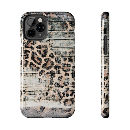 Rustic Leopard Wood Print - iPhone Series Case