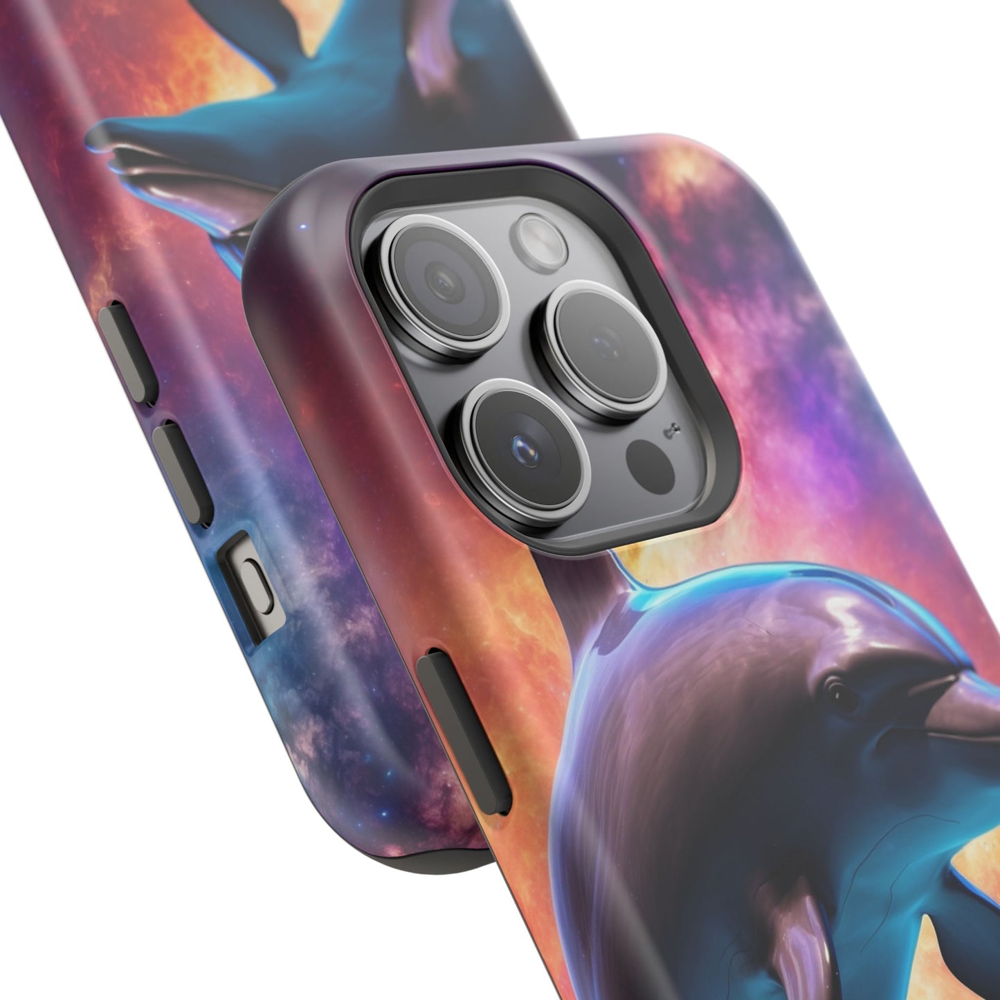 Cosmic Dolphin Galaxy Art - MagSafe-Compatible Case