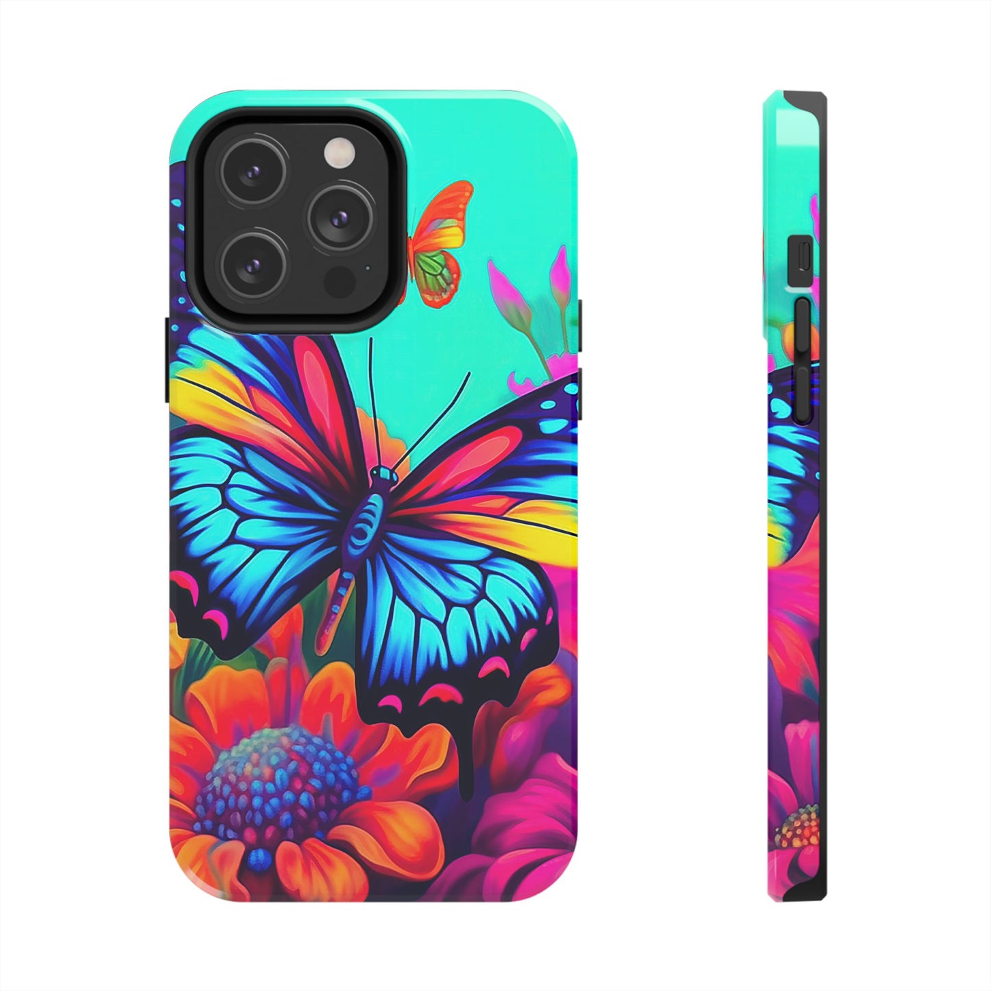 Vivid Butterfly & Floral Burst - iPhone Series Case