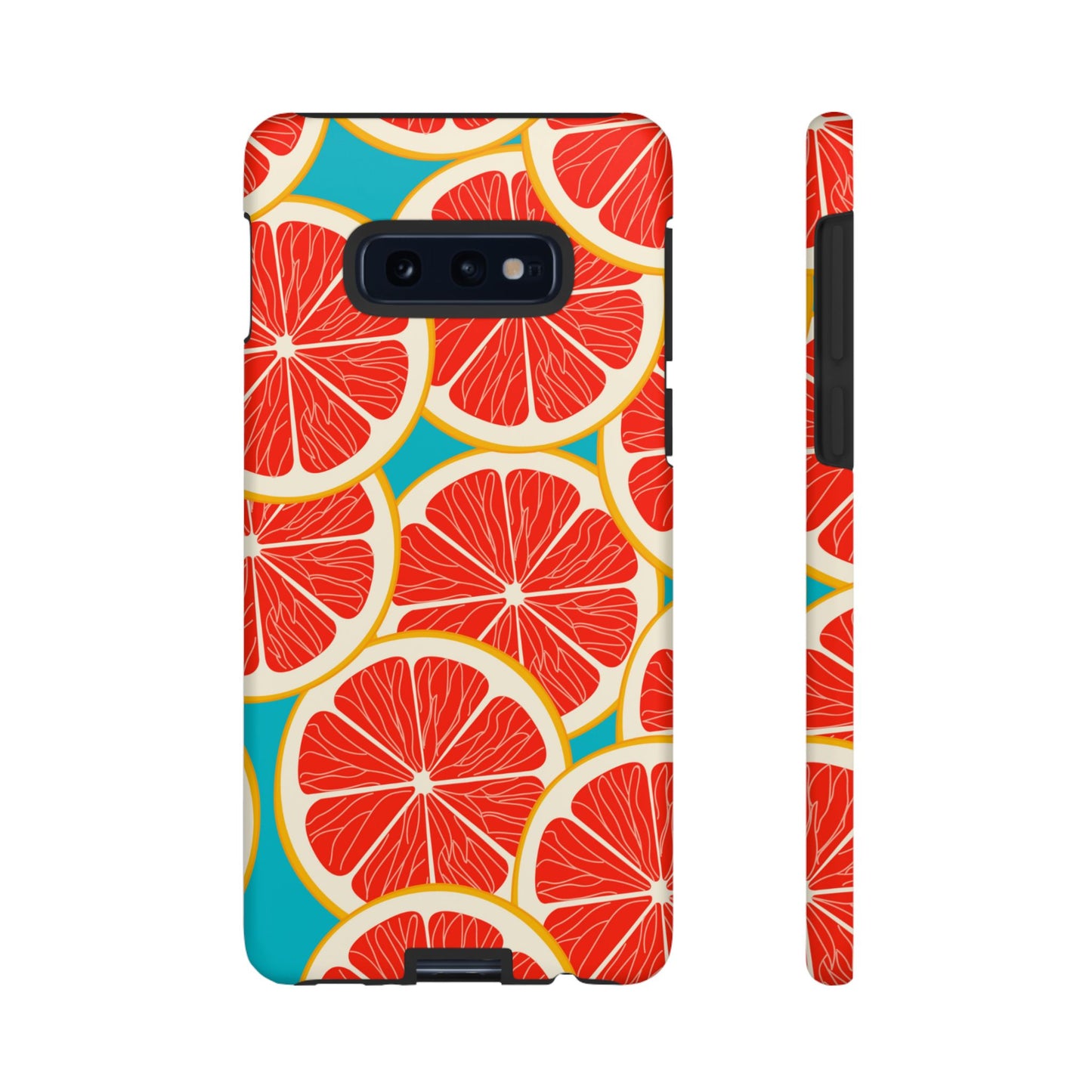 Ruby Grapefruit Pop Tough Samsung Galaxy Case – Vibrant Citrus Design, Shock - Resistant Protection - BOGO Cases