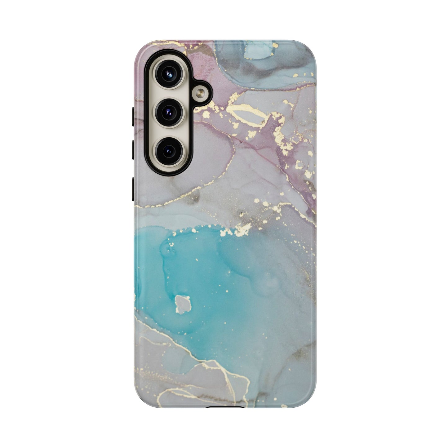 Sky Blue & Purple Marble Wave – Samsung Galaxy Case with Elegant Swirl Design