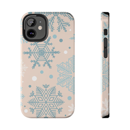 Winter Snowflakes iPhone Case – Shockproof, Smooth Matte Finish, Dual-Layer Protection