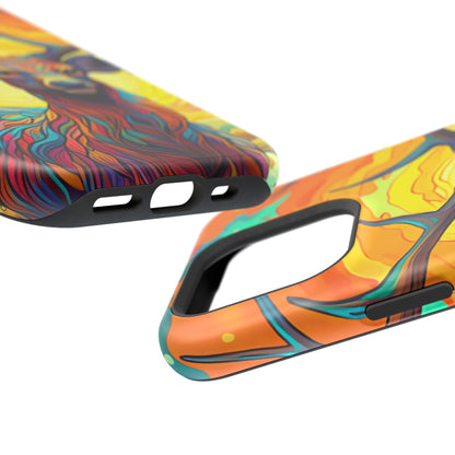 Vibrant Stag in Bloom – MagSafe iPhone Case