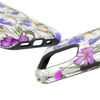 Wildflower Meadow MagSafe Case – Purple, Blue, and White Floral Design