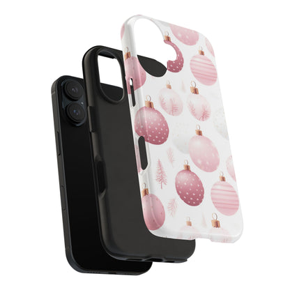 iPhone Case: Merry in Pink – Christmas Balls