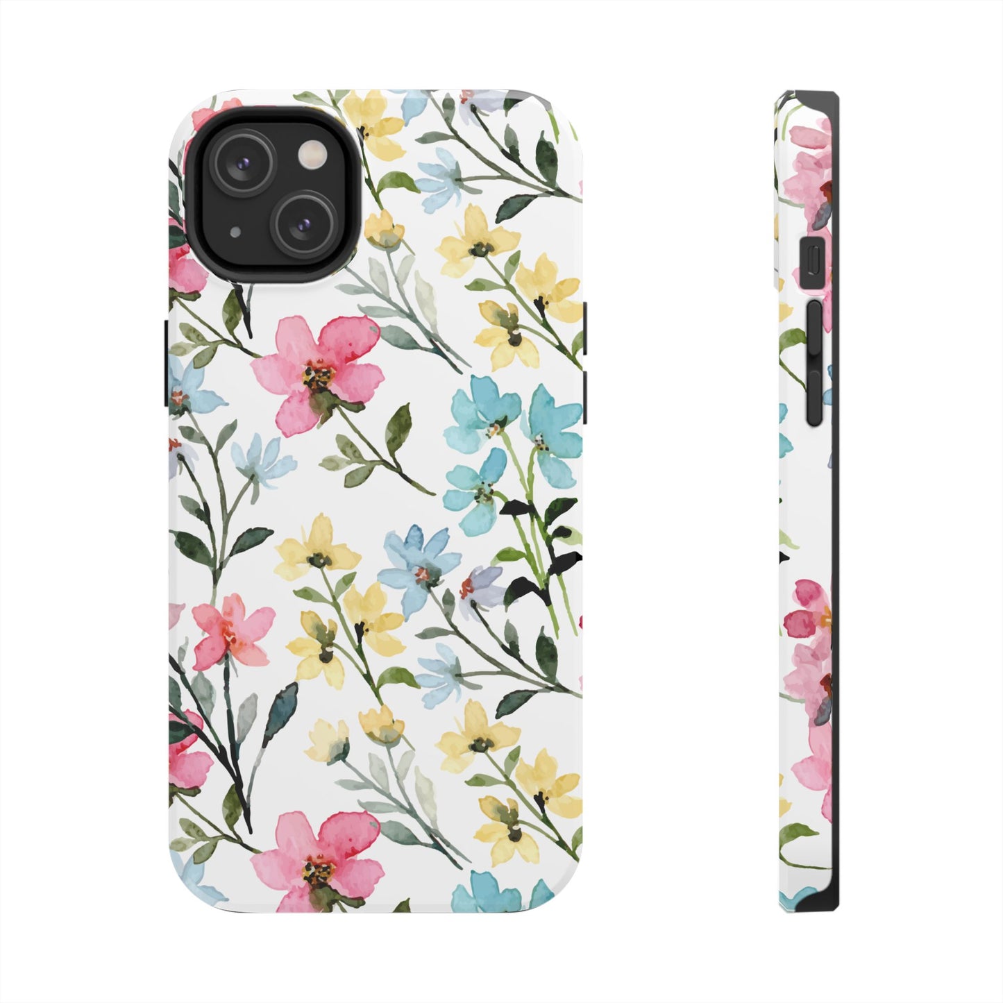 Watercolor Floral Bliss – iPhone Series Case with Pastel Flower Design