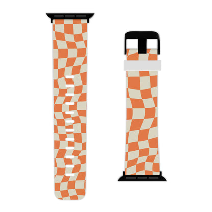 Wavy Retro Checkerboard Apple Watch Band