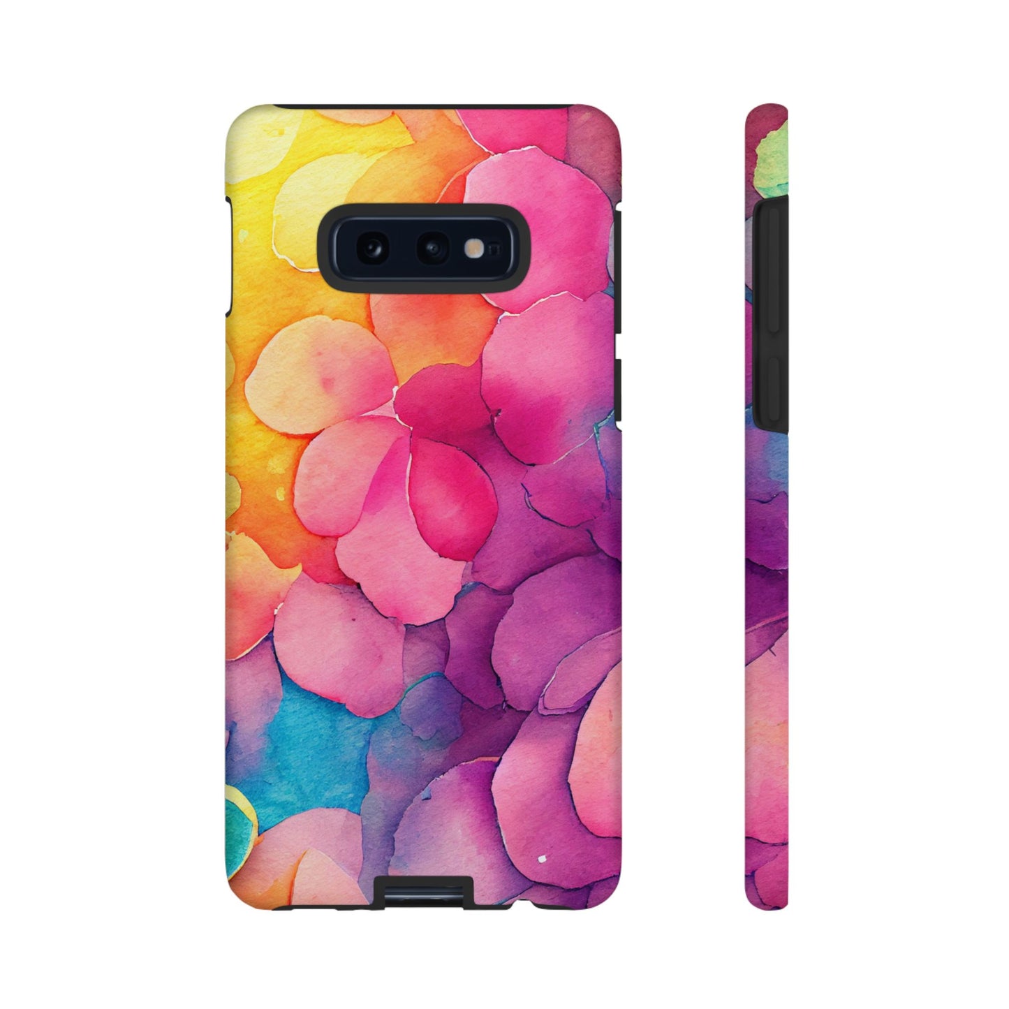 Sunset Petals Watercolor Samsung Galaxy Case – Slim Design, Glossy Finish