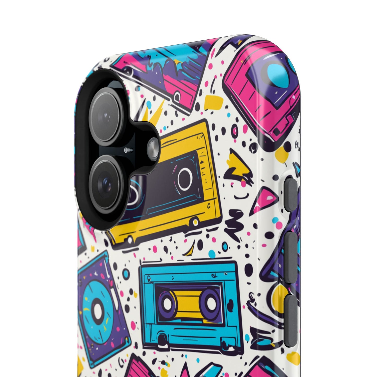 Retro Cassette Vibes Tough MagSafe iPhone Case – Bold 80s Tape Design, Shockproof Protection