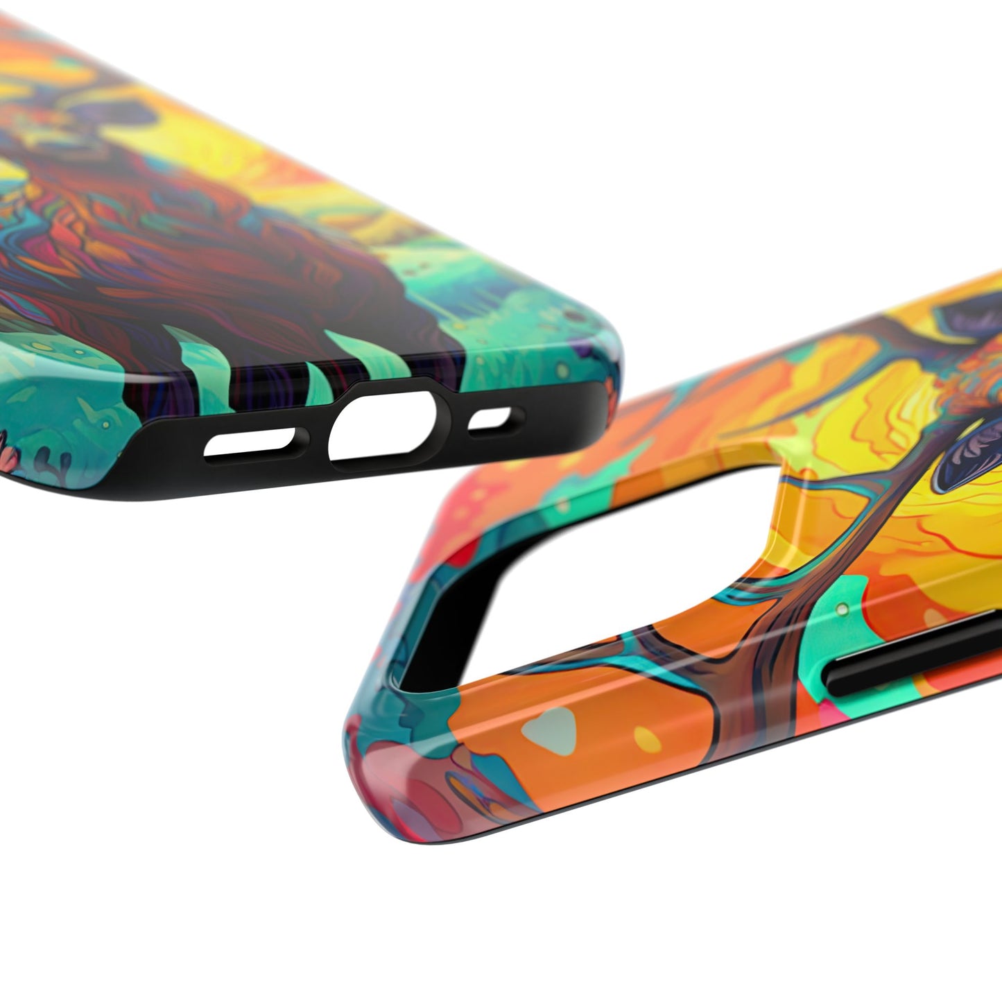 Vibrant Stag in Bloom – iPhone Case