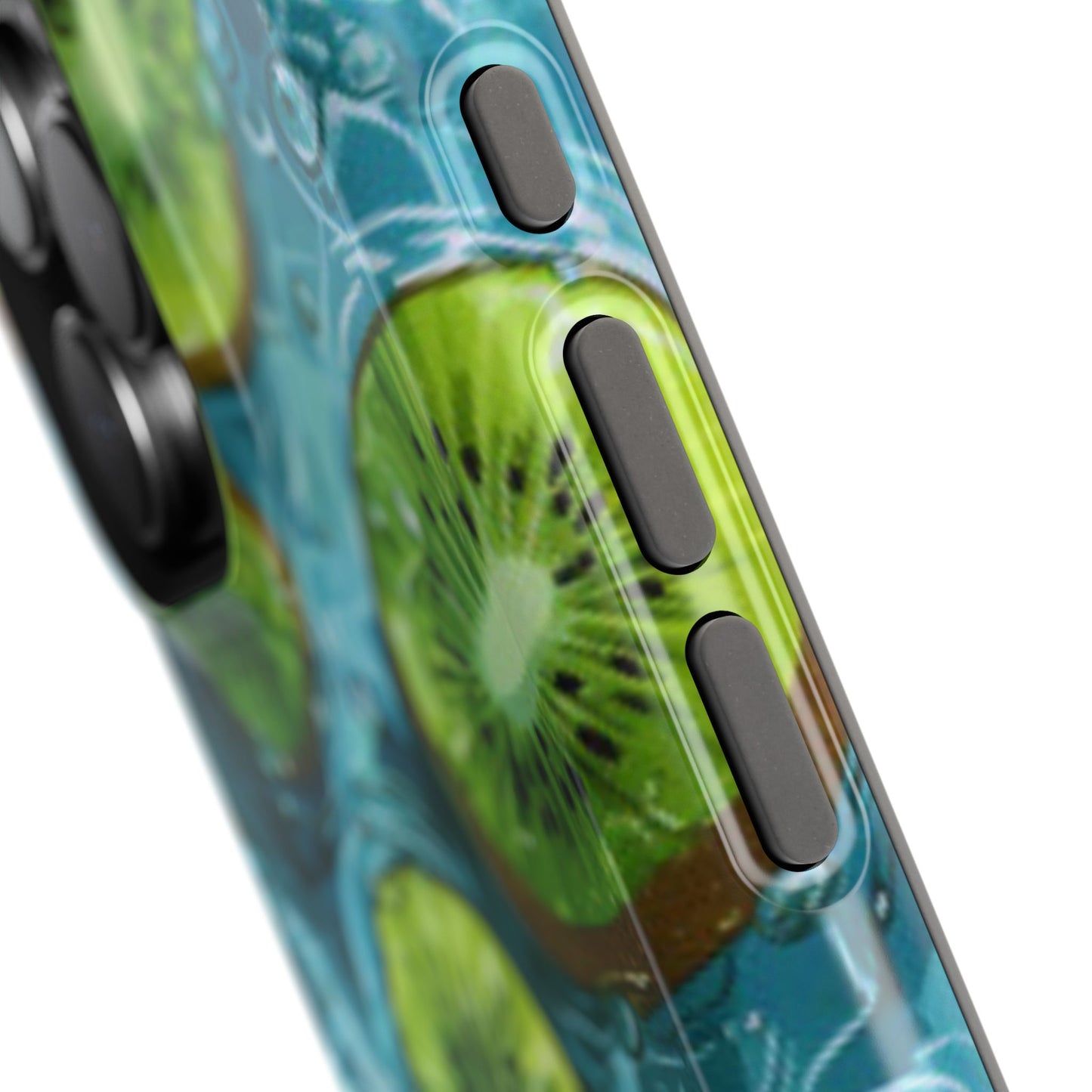 Tropical Kiwi Splash MagSafe iPhone Case – Tough Dual-Layer, Vibrant Summer Design