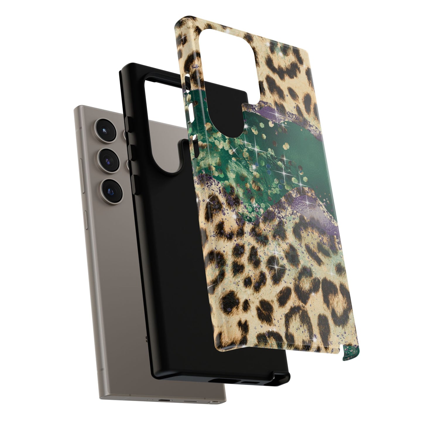 Emerald Glitter Leopard Print - iPhone Series Case