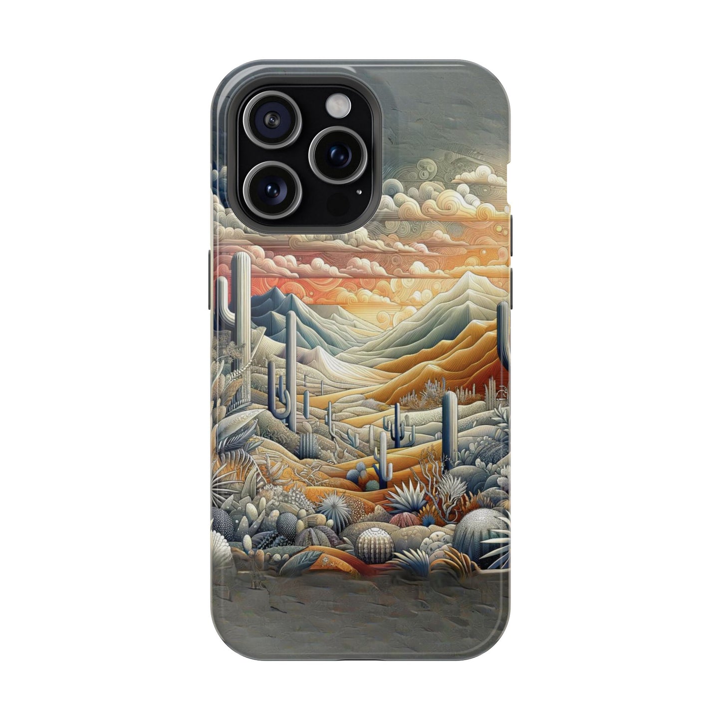 Rugged Elegance Cactus iPhone Case