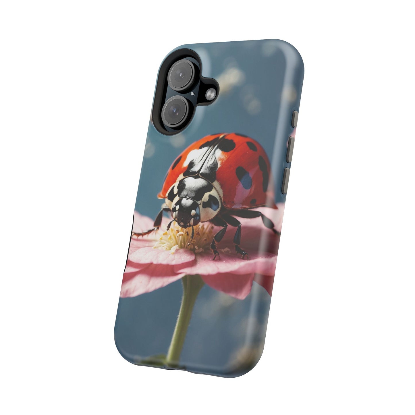 MagSafe iPhone Case: Floral Ladybug Delight