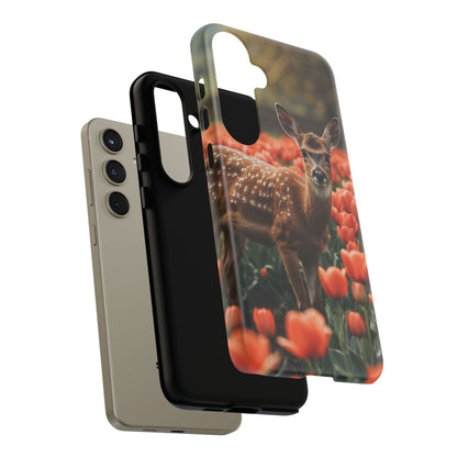 Fawn Among Tulips Samsung Galaxy Case