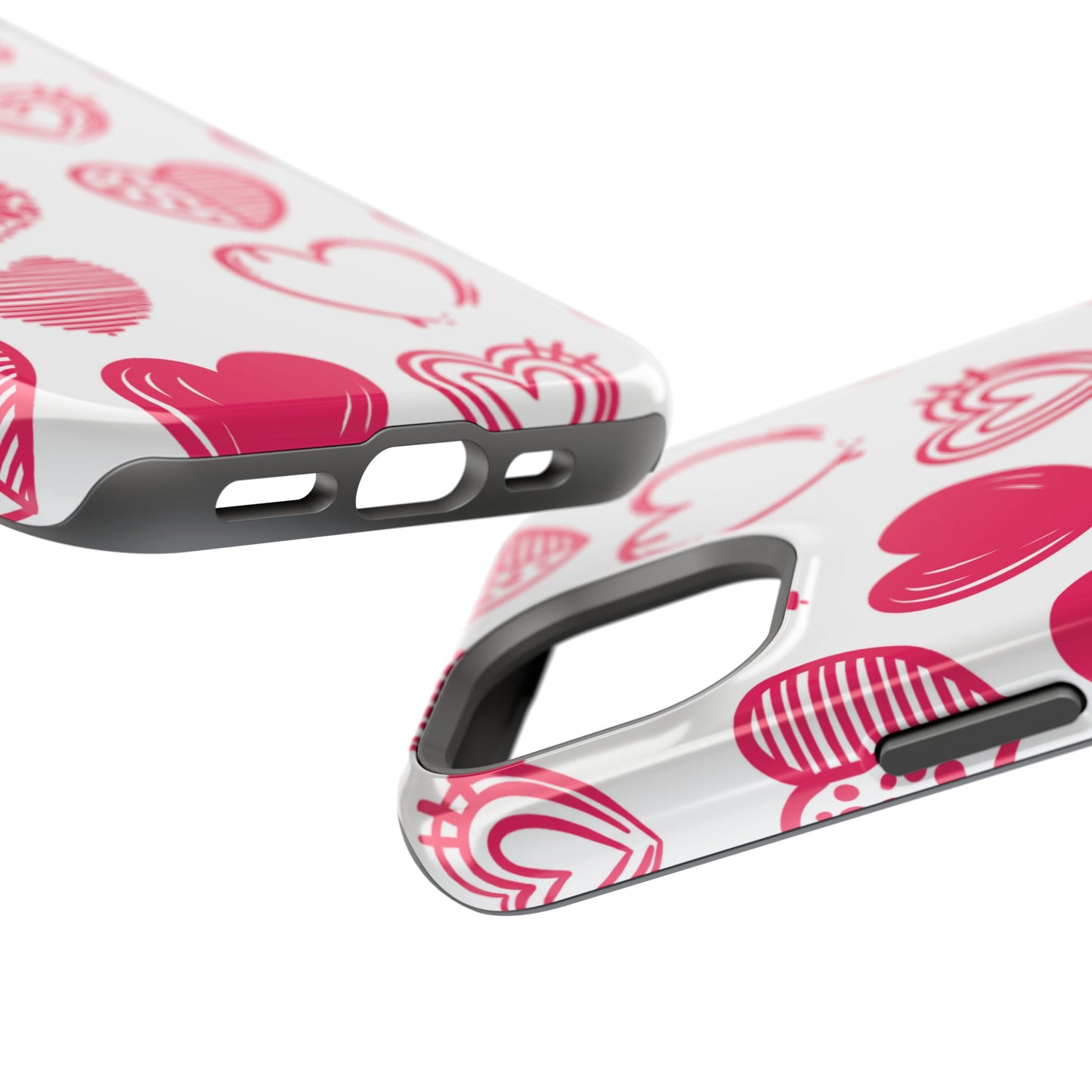 Funky Pink Hearts – MagSafe iPhone Case